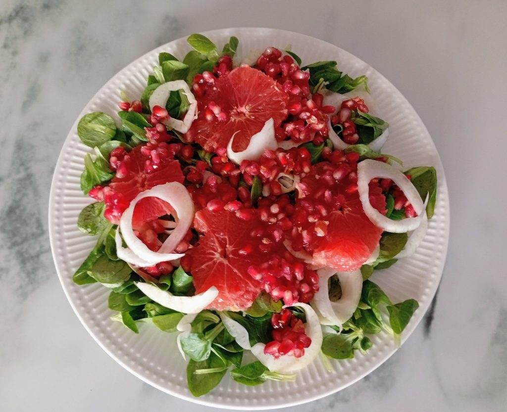 feldsalat mitgraipfruitundfenchel