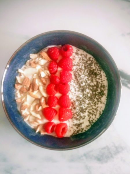 quark mit himbeeren