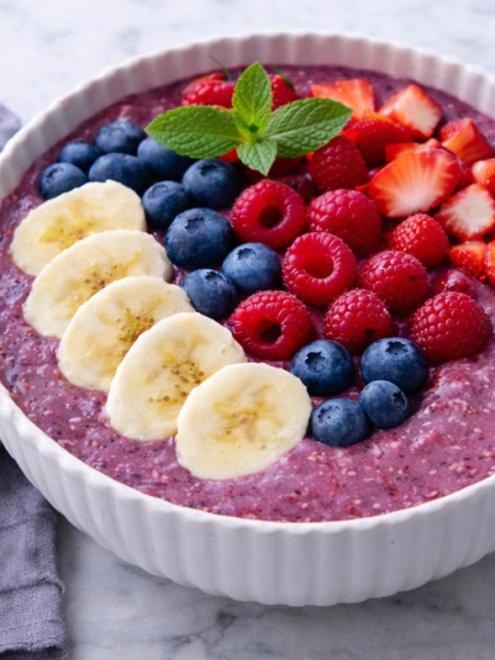 beeren smoothie bowl mit banane