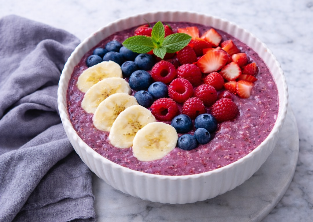 beeren smoothie bowl mit banane